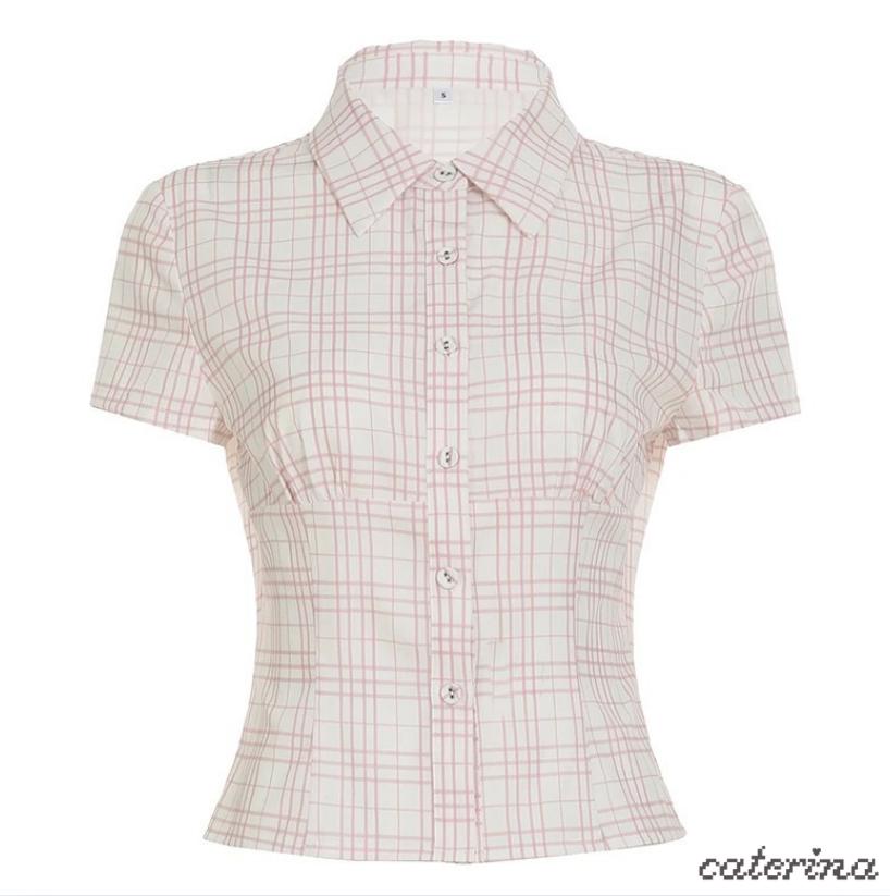 plaid button up top