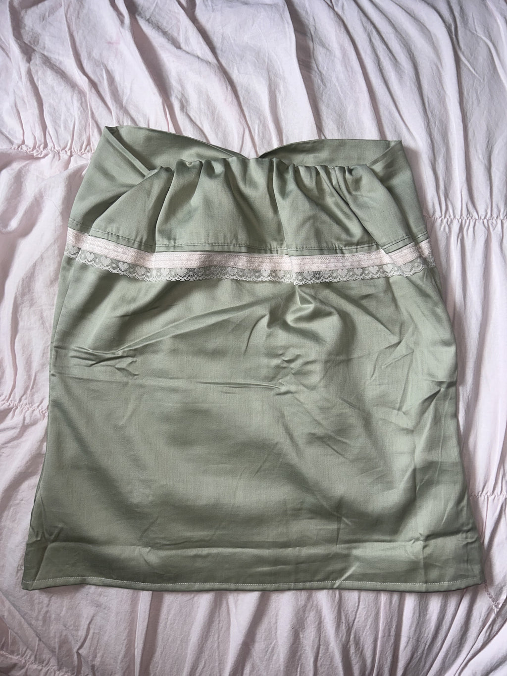 2000s green baby doll tube top